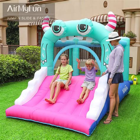 Airmyfun Casa Inflable De Rebote Para Ni Os Tobog N Ancho Y Salto