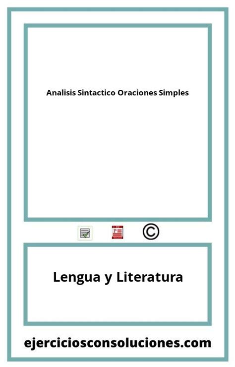 Ejercicios Resueltos Analisis Sintactico Oraciones Simples Pdf