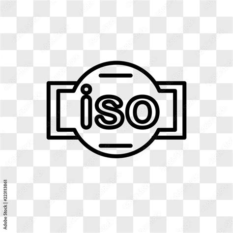 Iso Vector Icon Isolated On Transparent Background Iso Logo Design