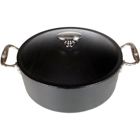 Lodge Dutch Ovens 7 Quart Seasoned Signature Series Cast Iron Dutch Oven Ss12d Bbq Guys