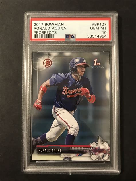 Bowman Paper Prospects Ronald Acuna Jr Braves St Bowman Psa