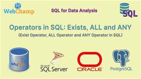 Sql 9 Logical Operators Exists All Any In Sql Filter Records Based On Subquery Result