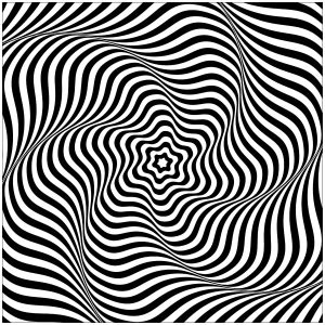 Optical Illusions (Op Art) Coloring Pages for Adults