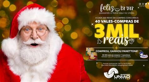 Natal premiado Shopping União lança campanha sorteio de 40 vales