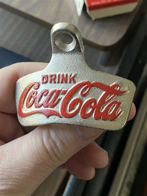 Vintage Starr X Coca Cola Stationary Wall Mount Bottle Opener W Box