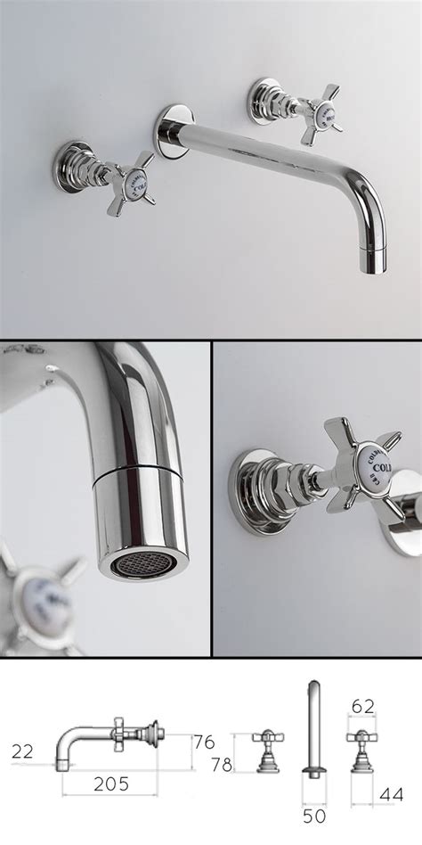 Classic Traditional Wall Mounted Basin Taps Livinghouse