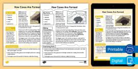 Caves Fact File Ks Geography Erosion Teacher Made