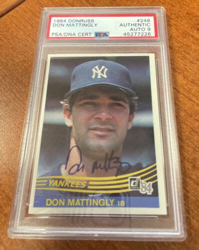 DON MATTINGLY 1984 Donruss PSA Rookie Autograph AUTO PSA DNA Auto Grade