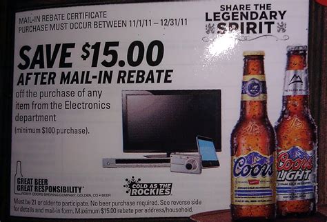 Coors Light Printable Rebate