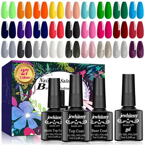 Amazon Jewhiteny Pcs Gel Nail Polish Kit Colors Gel Polish