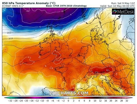 A very cold weather spreads across west-central Europe after tomorrow