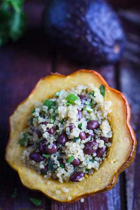 Quinoa Stuffed Acorn Squash Food With Feeling