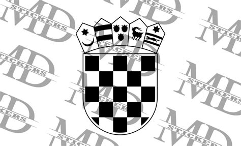 Croatia Coat of Arms Vinyl Decal Sticker Gamer Car Truck Window Laptop ...