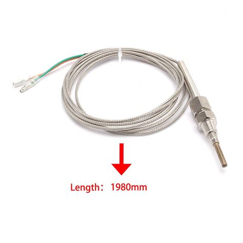 Car Exhaust Gas Temp Sensor 2m EGT K Type Thermocouple Probe Exhaust