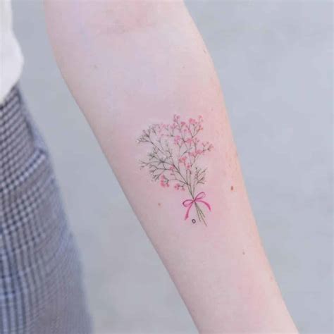 Simple And Pretty Baby S Breath Tattoo