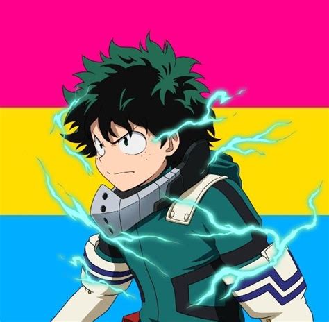 Midoriya Izuku Pansexual Flag Pride Icon Inspiração De Desenho Bissexual Desenho