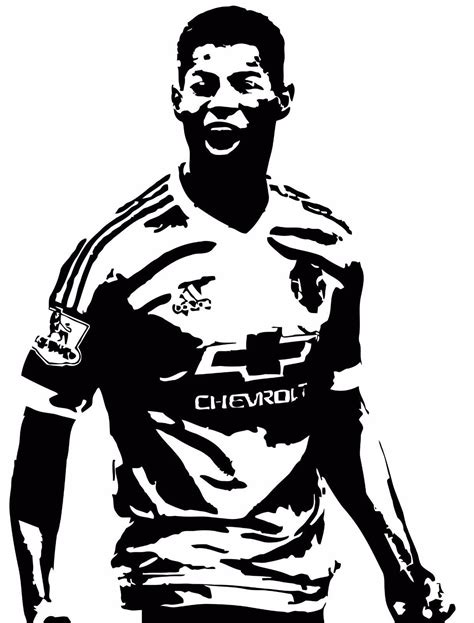 Football Players Football Art Marcus Rashford Decal Wall Art Lionel