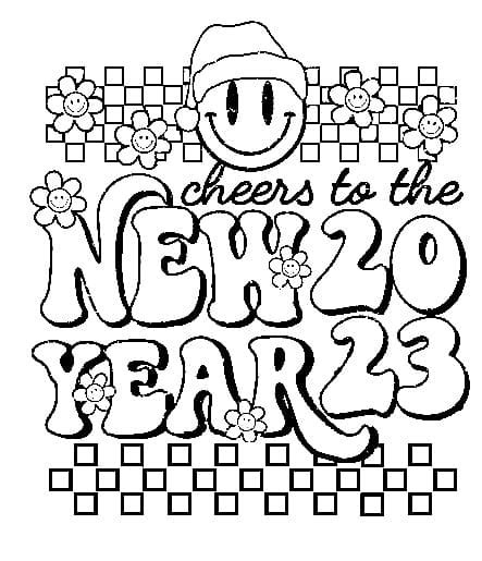 Free Printable Coloring Happy New Year 2023 Coloring Pages – Get New ...