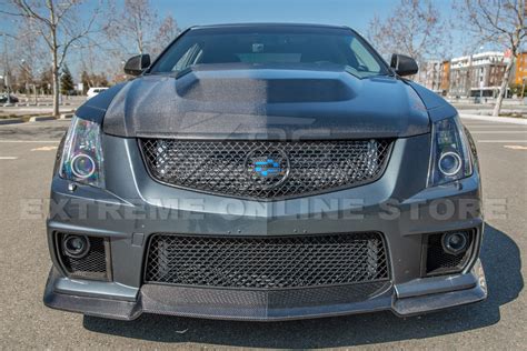 2009 15 Cadillac Cts V Carbon Fiber Front Bumper Hood