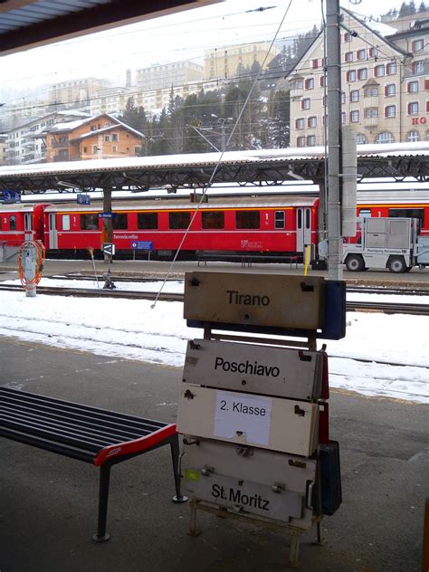 Destination Boards At St Moritz Bahnhof For Carriages On T Flickr