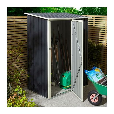 Rowlinson Trentvale X Metal Pent Shed Dark Grey