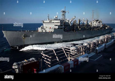 The Fast Combat Support Ship Usns Supply T Aoe 6 Refuels The