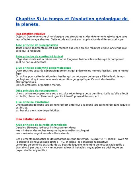 SOLUTION Le Temps Et L Volution G Ologique De La Plan Te Studypool