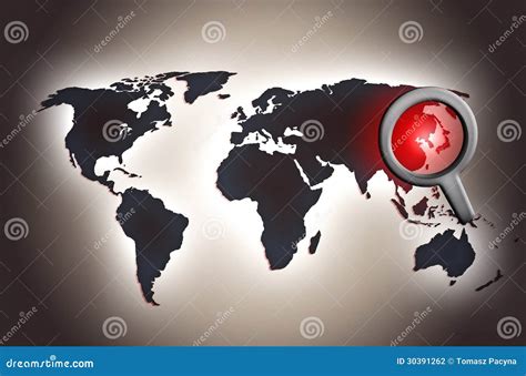 North Korean Map Conflict Alert Stock Illustration Illustration Of