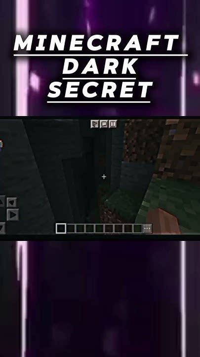 Minecraft Dark Secret😱 Minecraft Youtubeshorts Shorts Youtube