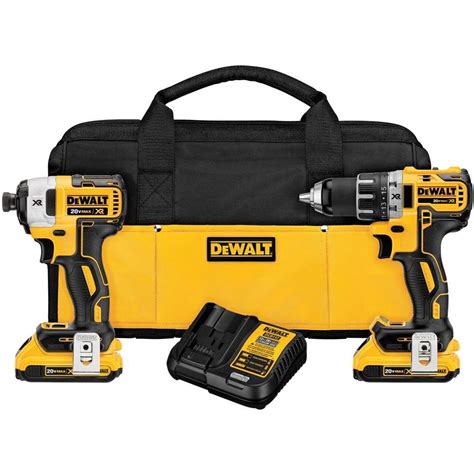 DEWALT 20 Volt MAX XR Lithium Ion Cordless Brushless Drill Impact Combo