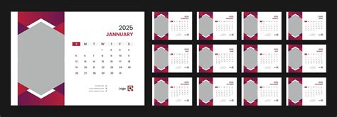 Escritorio Calendario Planificador Plantilla Semana Empieza En