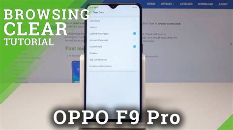 How To Clear Browsing Data In OPPO F9 Pro Wipe Browsing History YouTube