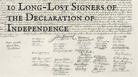 10 long-lost signers of the Declaration of Independence - Alltop Viral