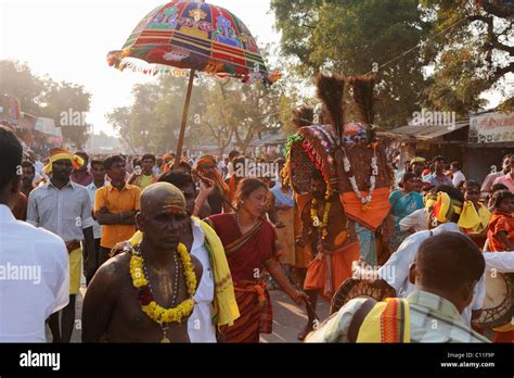 Pilgrims, Thaipusam Festival, Hindu festival, Palani, Tamil Nadu, Tamilnadu, South India, India ...