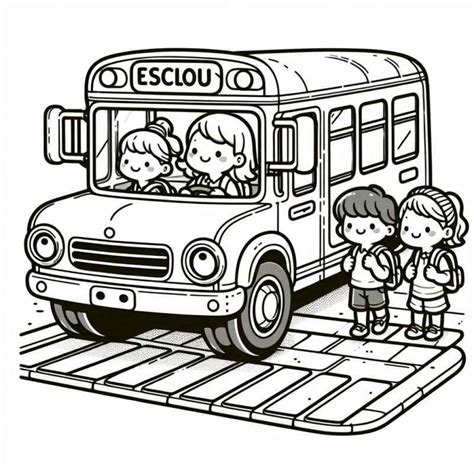 Ônibus Para Colorir E Imprimir - Desenhos de Ônibus para Imprimir e Colorir