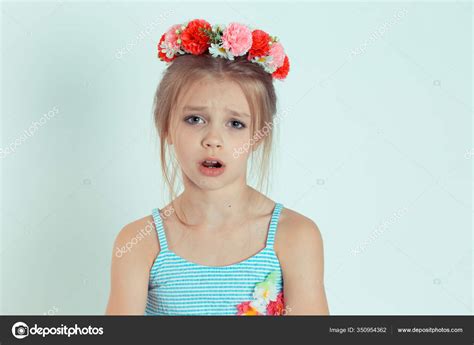 Cute Blonde Girl Upset Angry Desperate Look Face Negative Facial Stock Photo HBRH 350954362