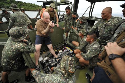 U S Navy Petty Officer St Class Cory Allen Trains Philippine Marines