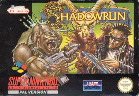 Shadowrun (1993) SNES box cover art - MobyGames