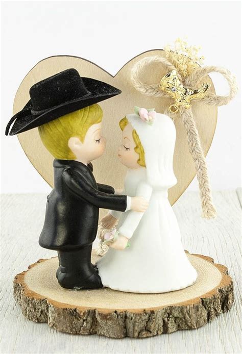 Western Cowboy Wedding Cake Topper Etsy