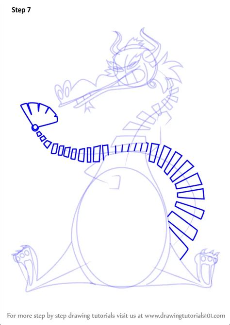 How To Draw Dragon From Skunk Fu Skunk Fu Step By Step