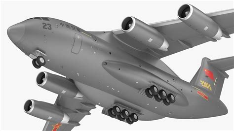 Xian Y20 Large Military Transport Aircraft 3D Model $149 - .3ds .blend .c4d .fbx .max .ma .lxo ...