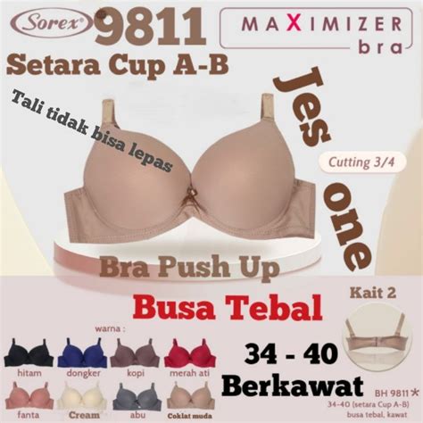 Jual SOREX 9811 Bra Push Up Maximizer Busa Tebal Berkawat Cup 3 4