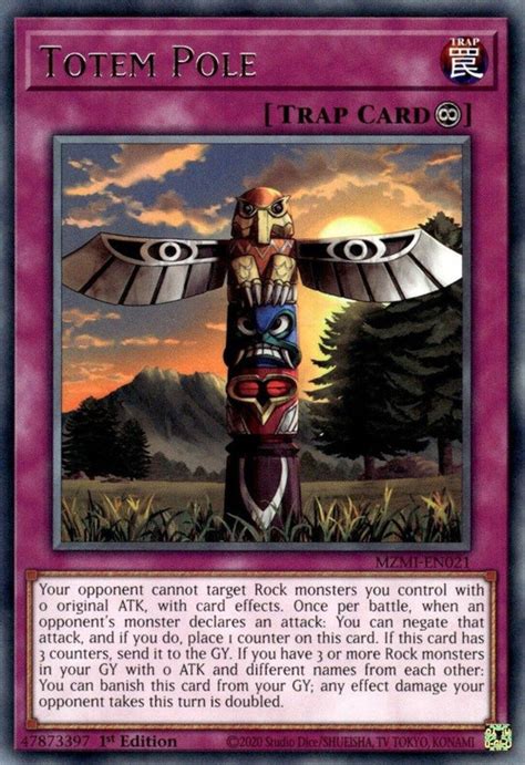 YuGiOh Trading Card Game Maze of Millennia Single Card Rare Totem Pole MZMI-EN021 - ToyWiz