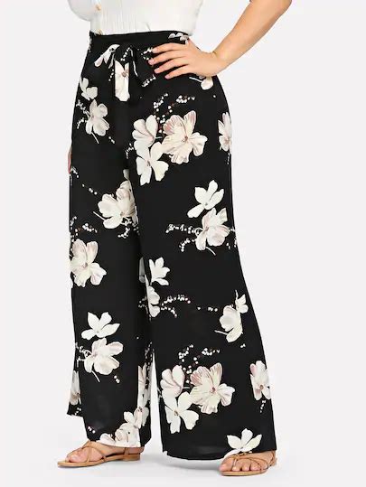 Plus Size Pants Plus Size Pants Online Shein Floral Print Pants