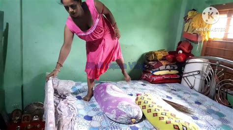 Cleaning Vlog New 🥰 Bengali Boudi Nighty Vlog 🥰 Bed Cleaning