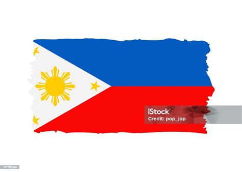 Philippines Flag Grunge Style Vector Illustration Flag Of Philippines ...