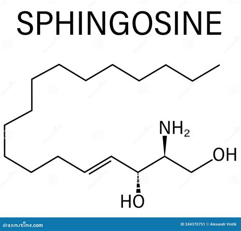 Sphingosine Molecule Skeletal Formula Stock Vector Illustration Of