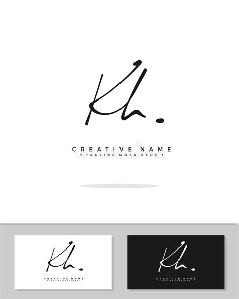 Vector De Firma Inicial Del Logotipo K H Kh Logo Del Concepto De