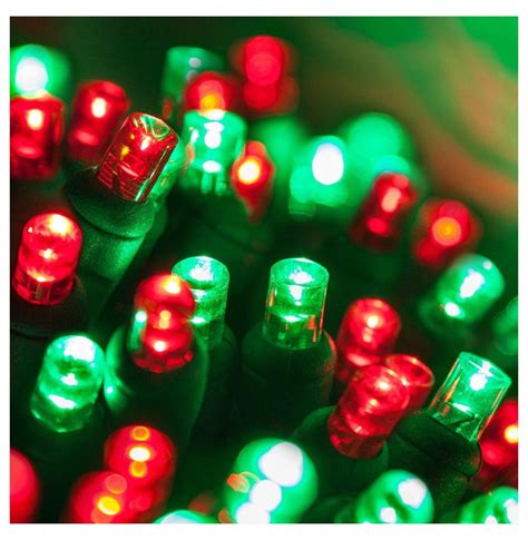 70 5mm LED Red and Green Christmas Lights, 24' Christmas Lights Red and ...