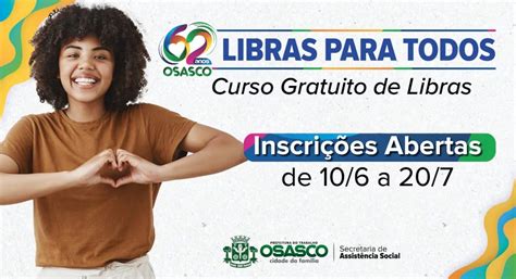 Inscrições para curso gratuito de Libras seguem abertas até 20 07